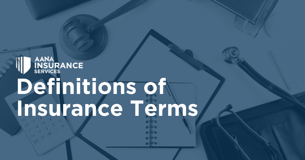 Definitions Of Insurance Terms